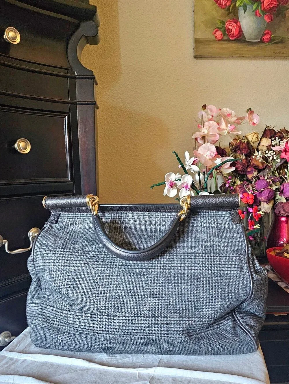 Dolce & Gabbana Woven Raffia Handbag (RARE)